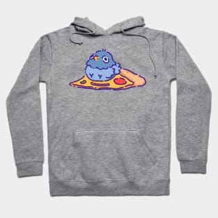 Pigeon sitting on a pizza Hoodie